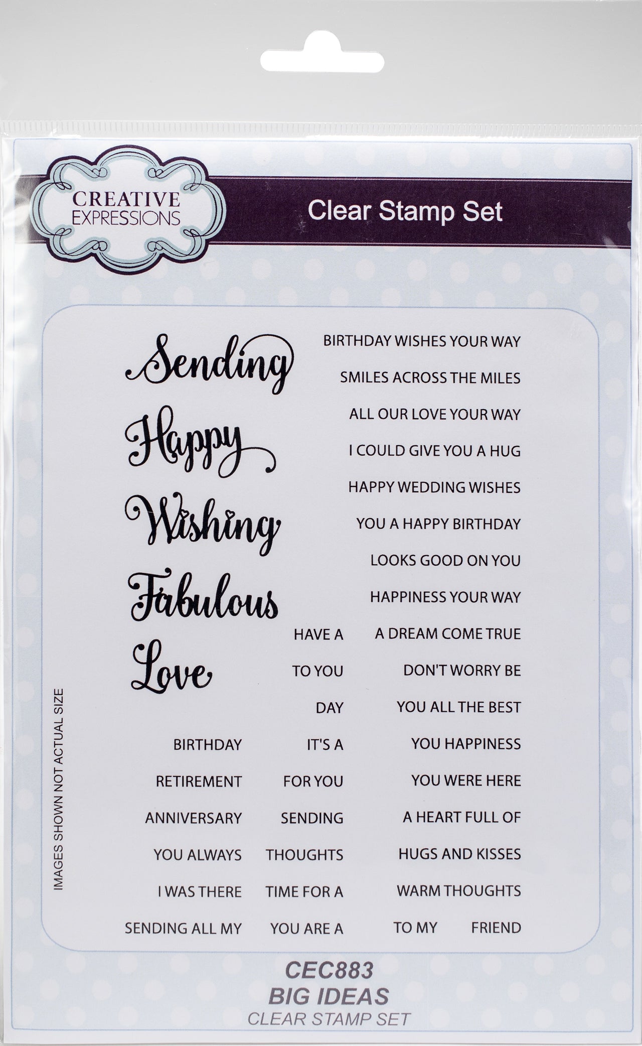 Creative Expressions Clear Stamp Set - Big Ideas