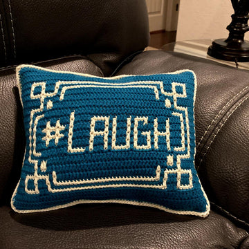 #Laugh Mosaic Pillow No 1