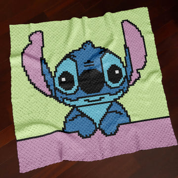 Square Stitch Blanket C2C Crochet Pattern