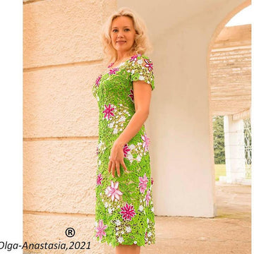 Dress with lotuses