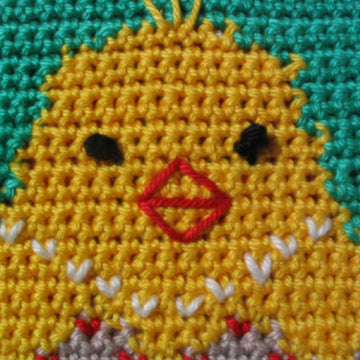 Cheeky Easter chick Potholder
