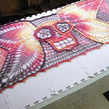 Heaven Sent an Angel Winged Skull Shawl