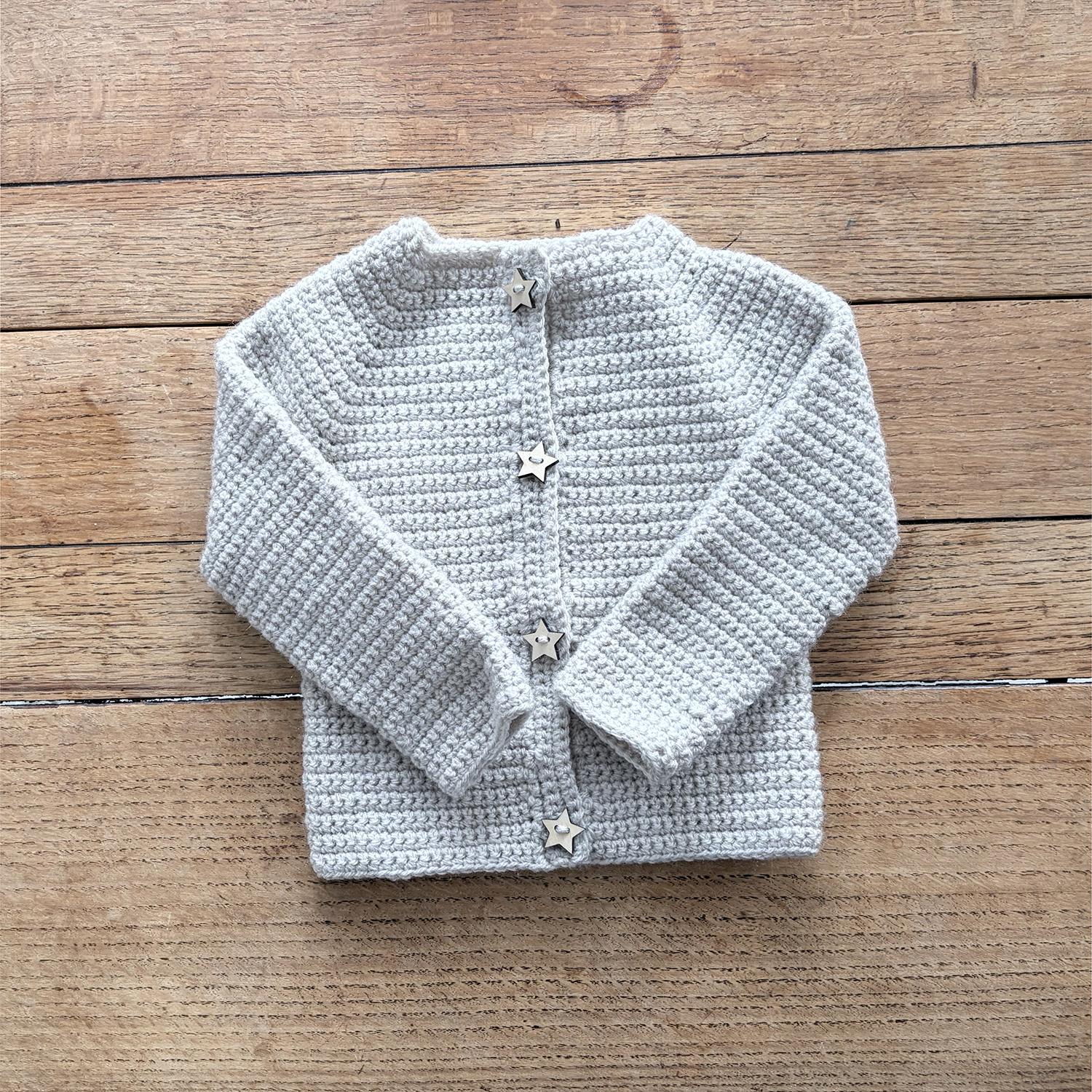 Basic Crochet Baby Cardigan - 0002