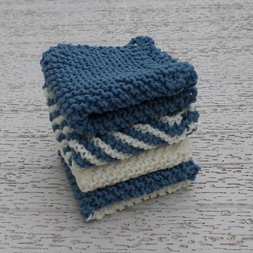 Diagonal Garter Wash Cloth