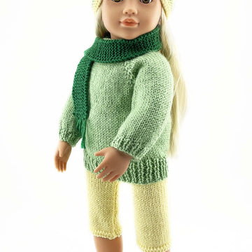 Dolls clothes knitting pattern for 46cm (18") dolls - 19104