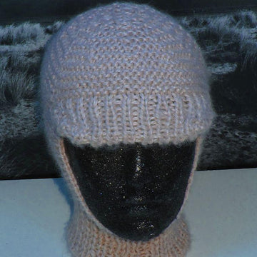 CHUNKY/ARAN PEAK GARTER STITCH BALACLAVA & BEANIE HAT