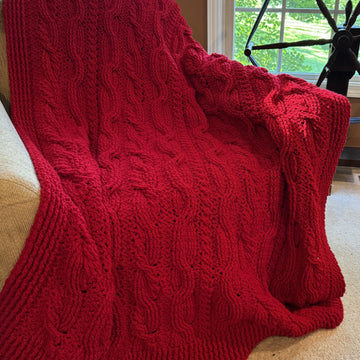 Bonnie's Christmas Cabled Throw