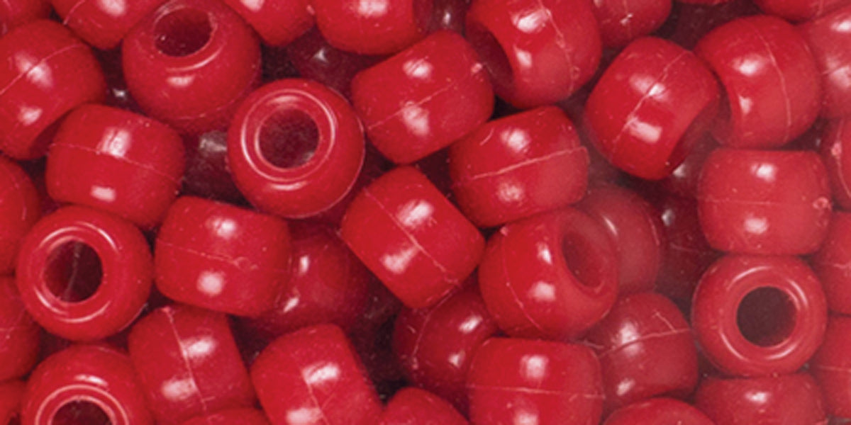 Cousin Fun Pack Acrylic Pony Beads 250/Pkg - Red