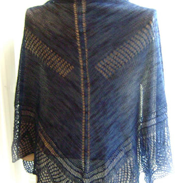 BEYOND THE BLUE HORIZON Lace-Edged Shawl
