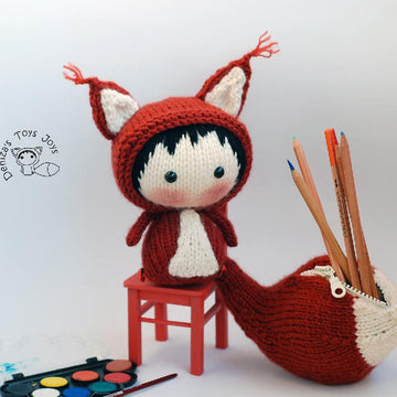 Big Tanoshi Squirrel Doll with removable tail