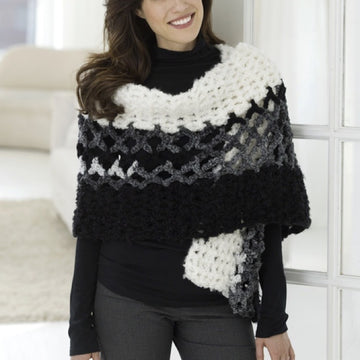 Night & Day Wrap in Red Heart Light & Lofty - WR1854