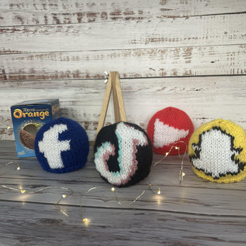 Social Media Inspired Chocolate Orange Cover Knitting Pattern