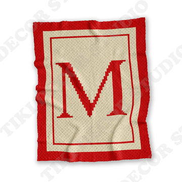 Letter M Blanket C2C CROCHET PATTERN