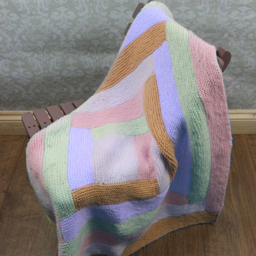 Knitting Pattern Baby Log Cabin Blanket Afghan UK & USA Terms #292