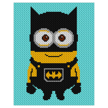 Minion Batman Blanket C2C Crochet Pattern