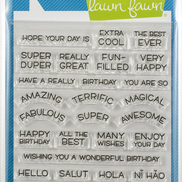 Lawn Fawn Clear Stamps 4"X6" - Reveal Wheel Sentiments