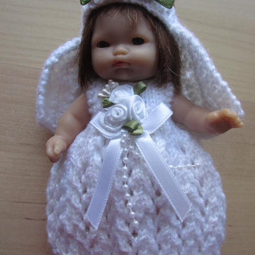 5" Berenguer Doll Bridal Outfit
