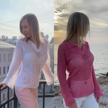 The Polo crochet shirt for woman
