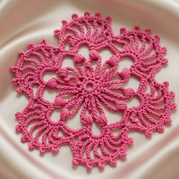 Crochet Round Motif Pattern – PDF + Video Tutorial – Circular Crochet Motif