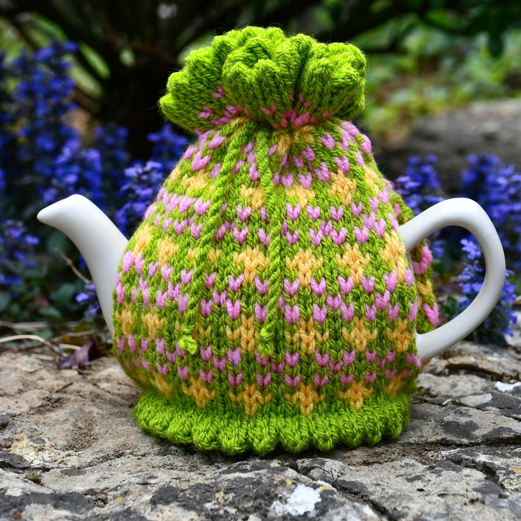 Springtime Fair Isle 2 Cup Teapot Cosy Knitting Pattern