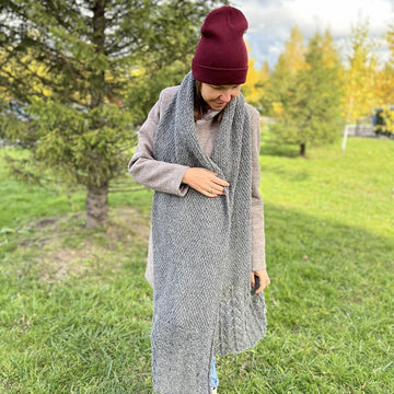 Alpaca blanket scarf