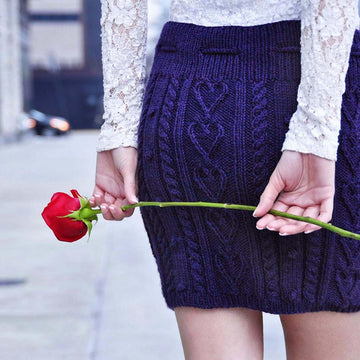 Heart Me Forever Girls and Adult Heart Cable Knit Skirt