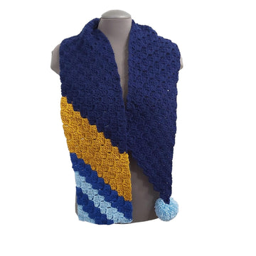 Blue Gold Scarf C2C