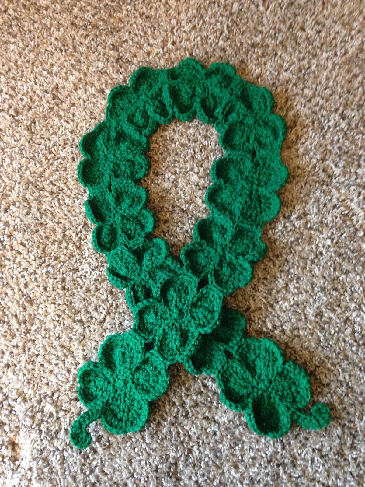 Lucky 4 Leaf Clover Shamrock Scarf