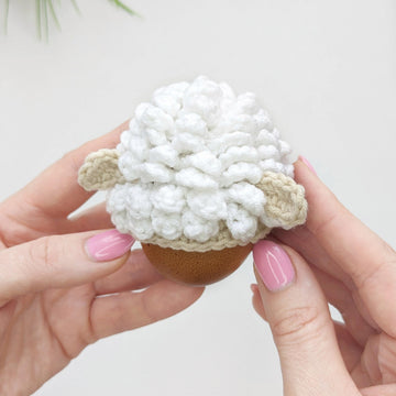 Crochet sheep Easter Egg cozy, egg cover crochet pattern