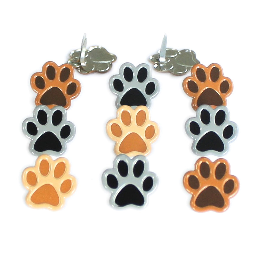 Eyelet Outlet Shape Brads 12/Pkg - Paws