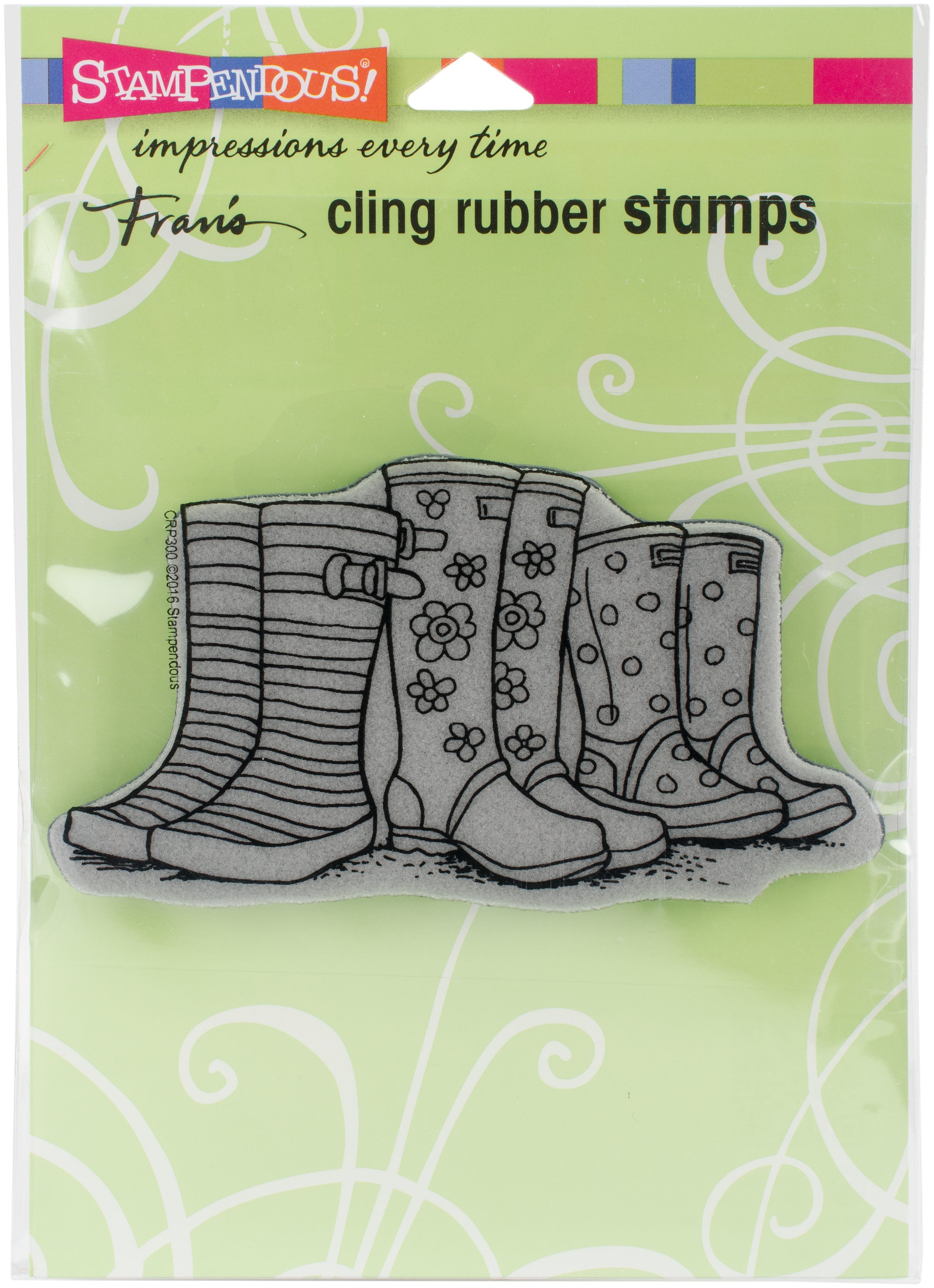 Stampendous Cling Stamp - Puddle Boots