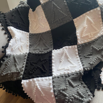 Crochet Christmas Tree Star Blanket