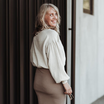 Gather Sleeve Sweater