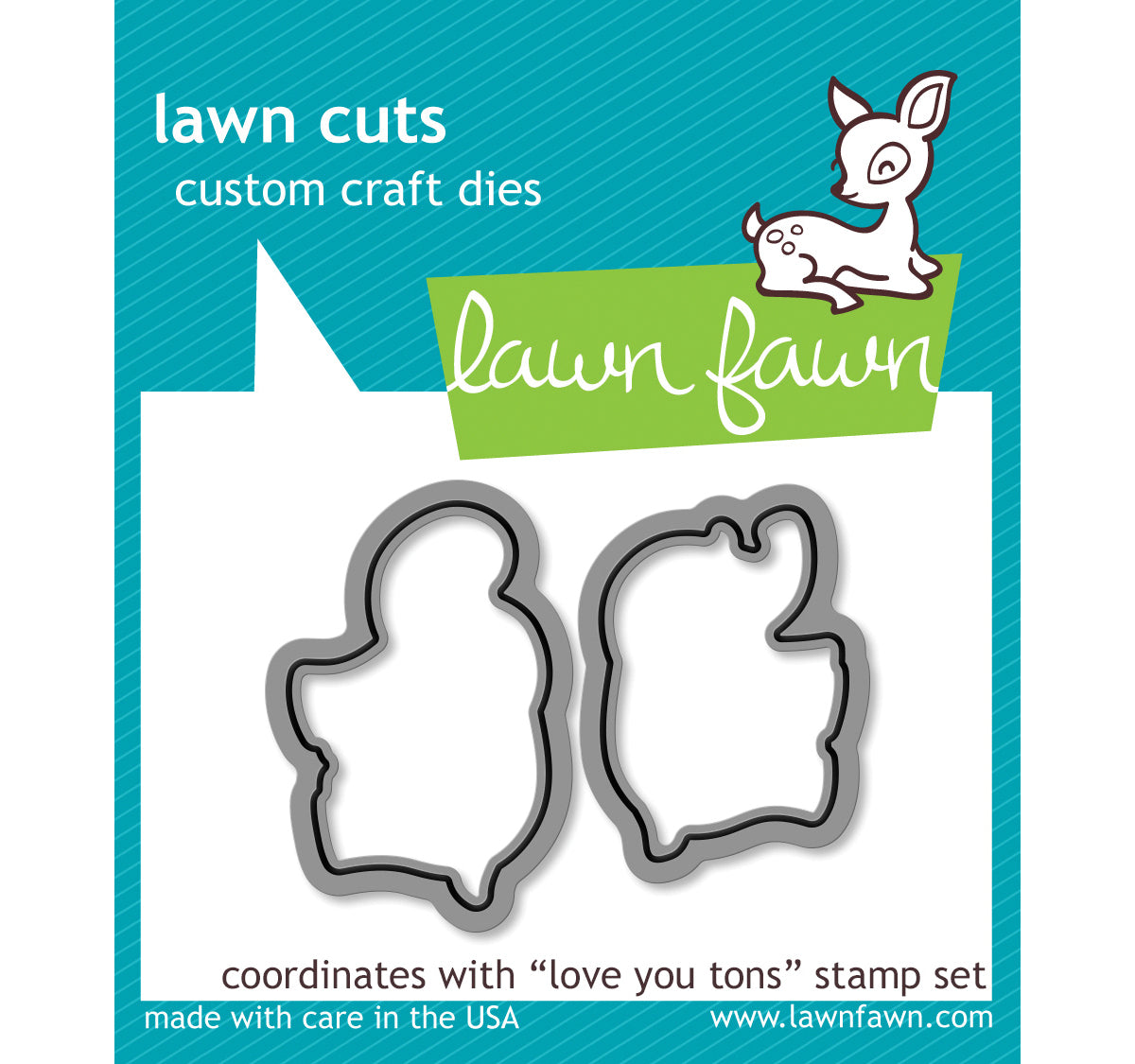 Lawn Fawn Lawn Cuts Custom Craft Die - Love You Tons