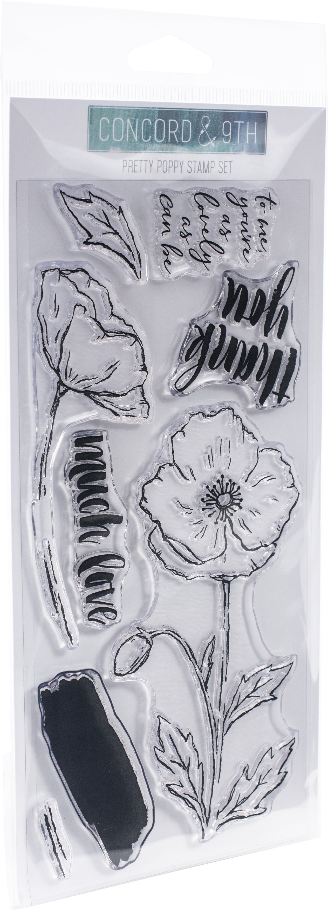 Concord & 9th Clear Stamps 4"X8" - Pretty Poppy