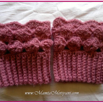 Crochet Sea Shells Boot Cuff Pattern An Easy Designer Legwarmer