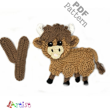 Crochet Animal Alphabet Y Yak pattern
