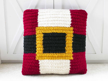 Santa Belt Christmas Pillow