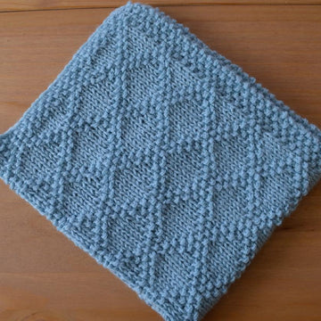 Diamonds Baby Blanket in Aran Yarn