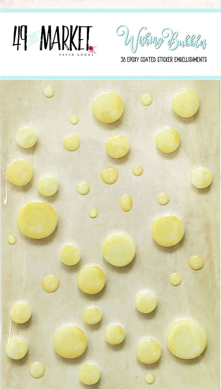 49 And Market Epoxy Coated Wishing Bubbles 38/Pkg - Fizz