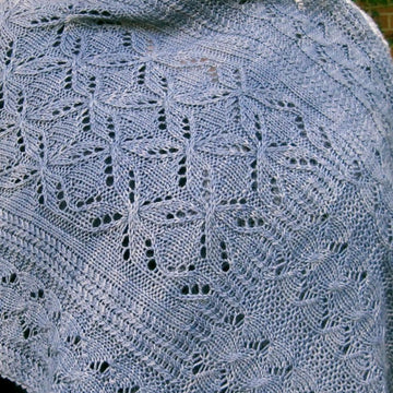 Vaila Cable Lace Shawl