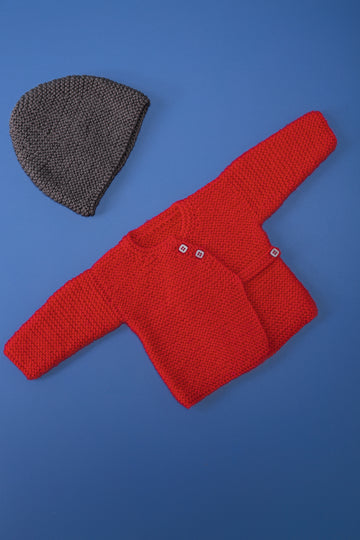 Babies Crossover Cardigan and Hat in Bergere de France Ideal - 72680-10 - Downloadable PDF