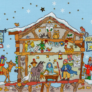 Bothy Threads Cut Thru' Nativity Cross Stitch Kit - 35cm x 28cm