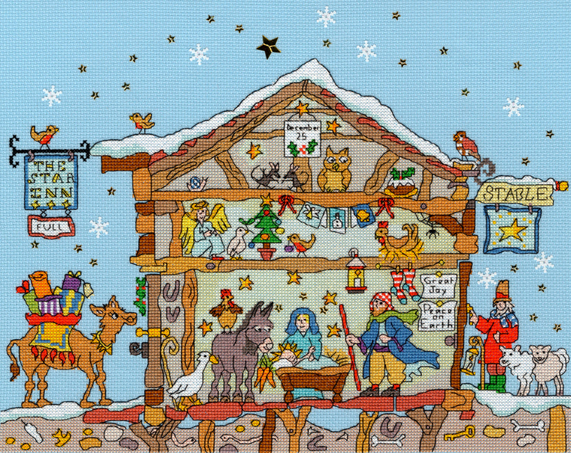 Bothy Threads Cut Thru' Nativity Cross Stitch Kit - 35cm x 28cm