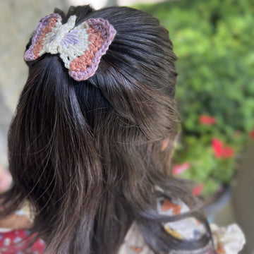 Winged Blossom Crochet Hair Clips Collection
