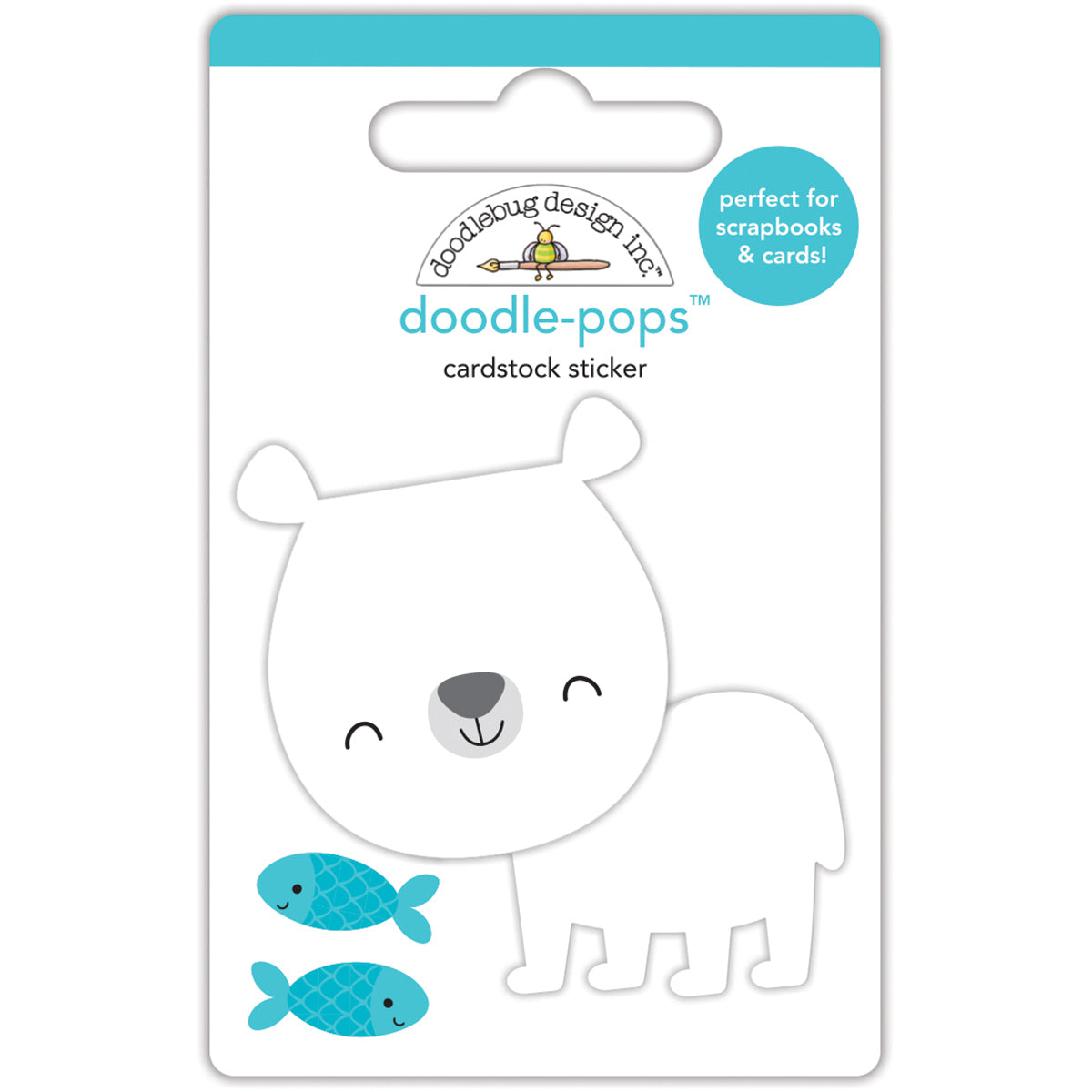 Doodlebug Doodle-Pops 3D Stickers - At The Zoo Patrick Polar Bear