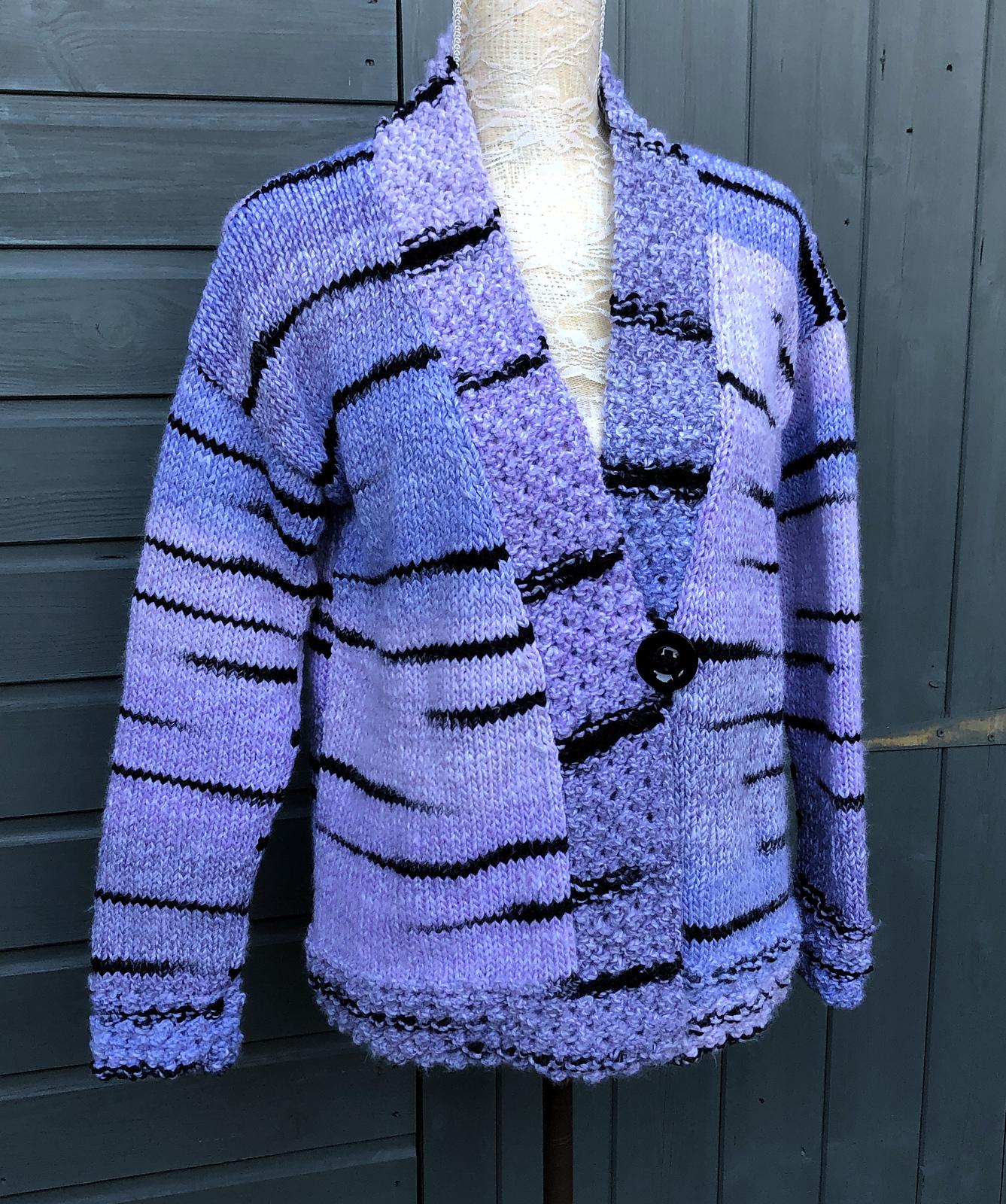 Boxy Jacket with Blackberry Stitch Borders