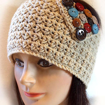 Buttons Not Bows Ear Warmer
