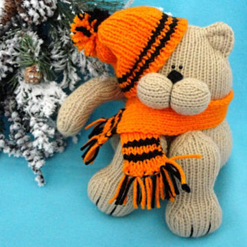 Knit Pattern Cat Animal Patterns Children Toy