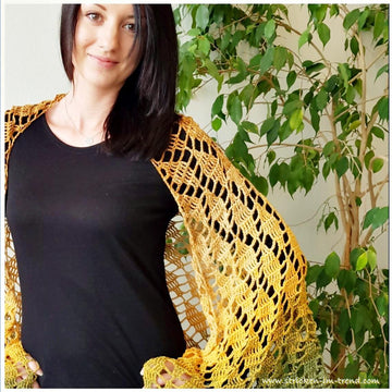 Crochet Pattern Triangle Shawl BioTronik #2 | Geometric Crochet Shawl | Lightweight Wrap PDF